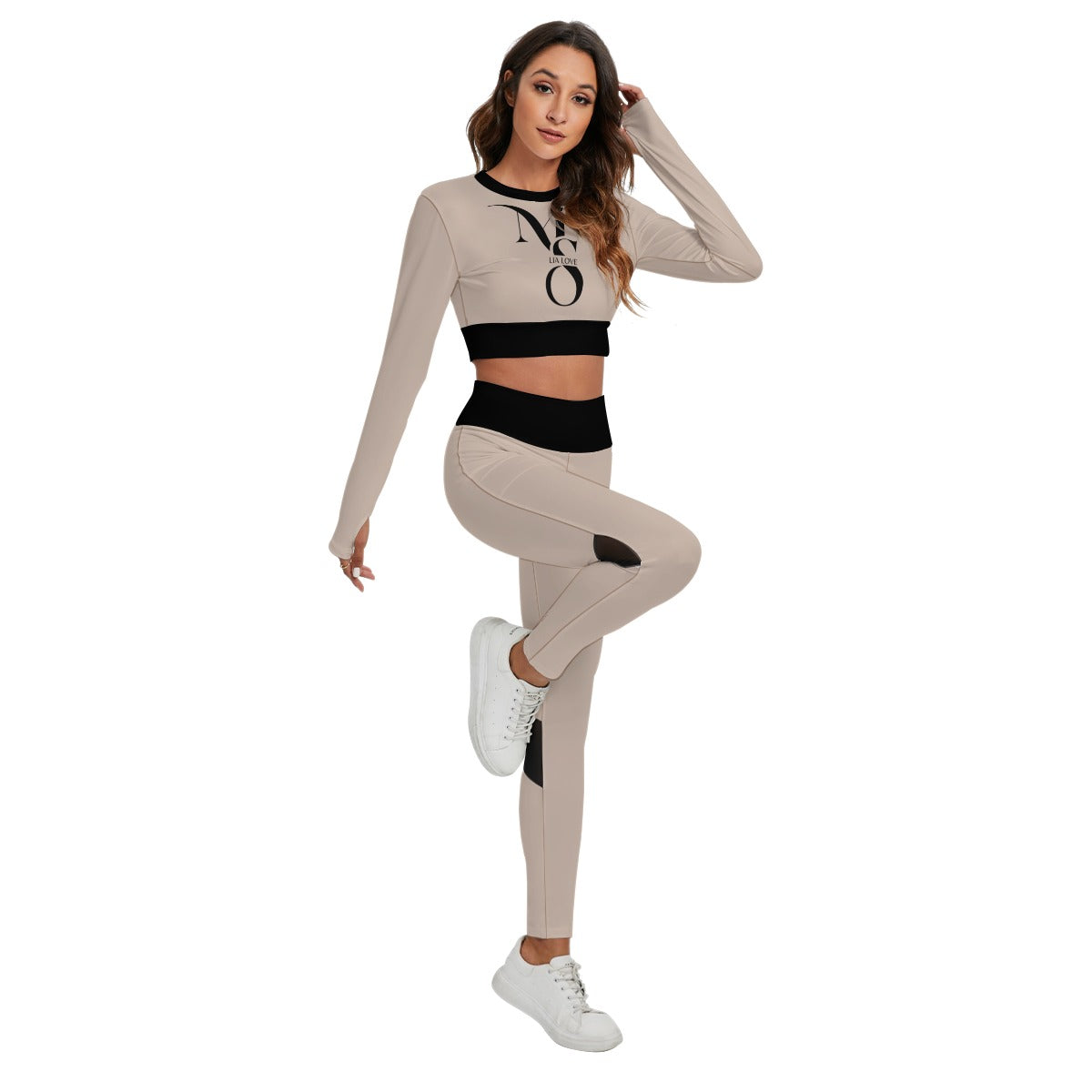 Sport Set With Backless Top And Leggings