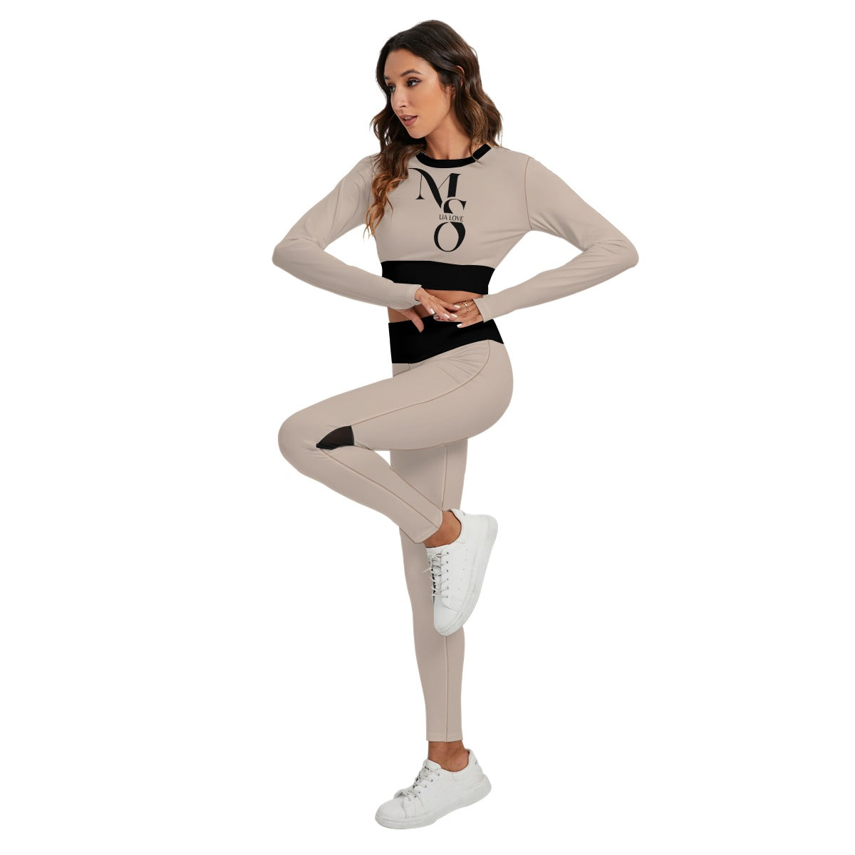 Sport Set With Backless Top And Leggings
