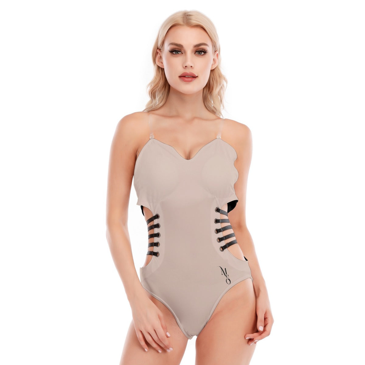 Top Bodysuit With Side Black Straps