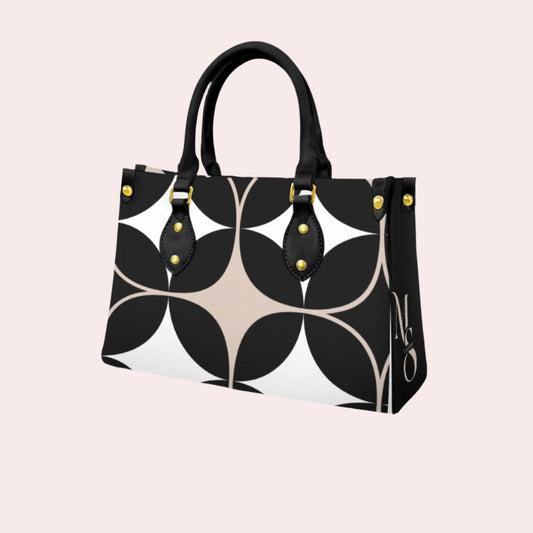 Geo Tote Bag With Black Handle