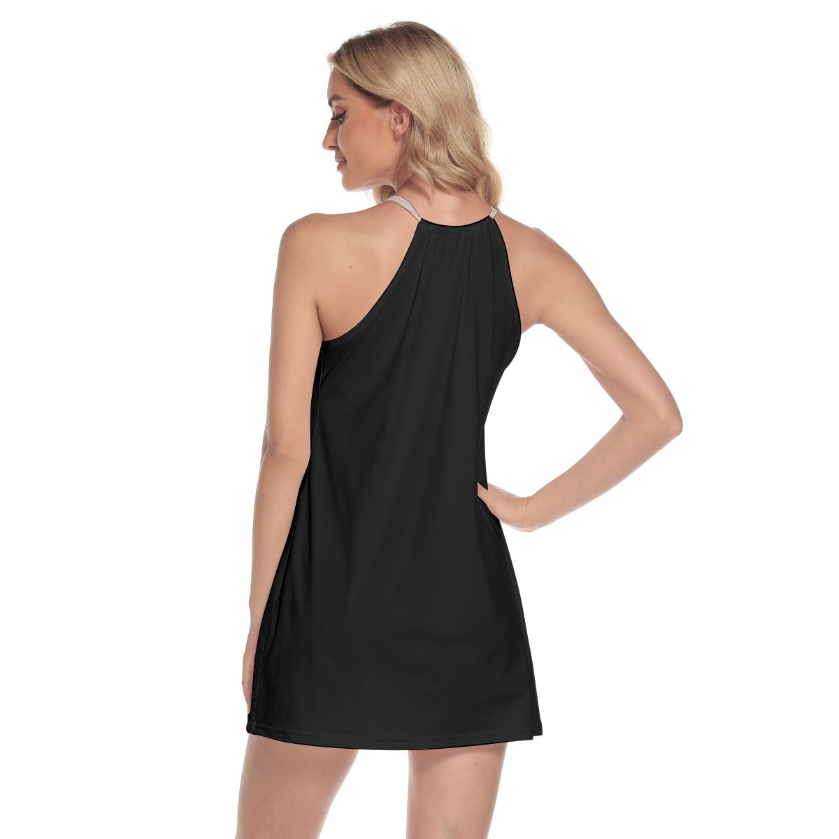 Round Neck Above Knee Dress