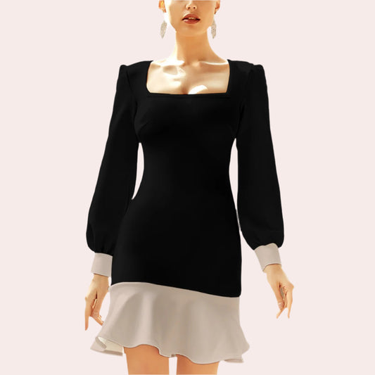 Ruffle Hem Skinny Dress