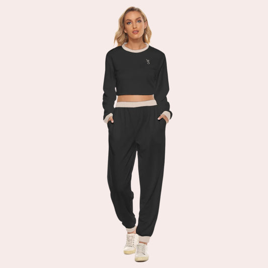 Crop Sweatshirt Suit