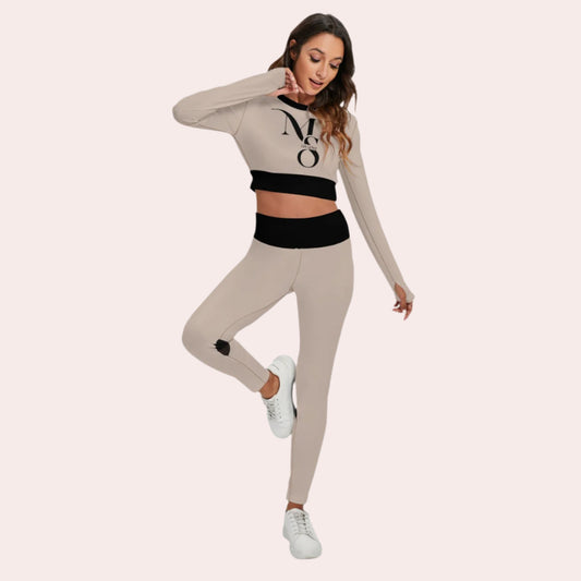 Sport Set With Backless Top And Leggings